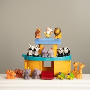Little People Noahs Ark 18pc Playset 2005 Sunday School Christian Bible Learning
